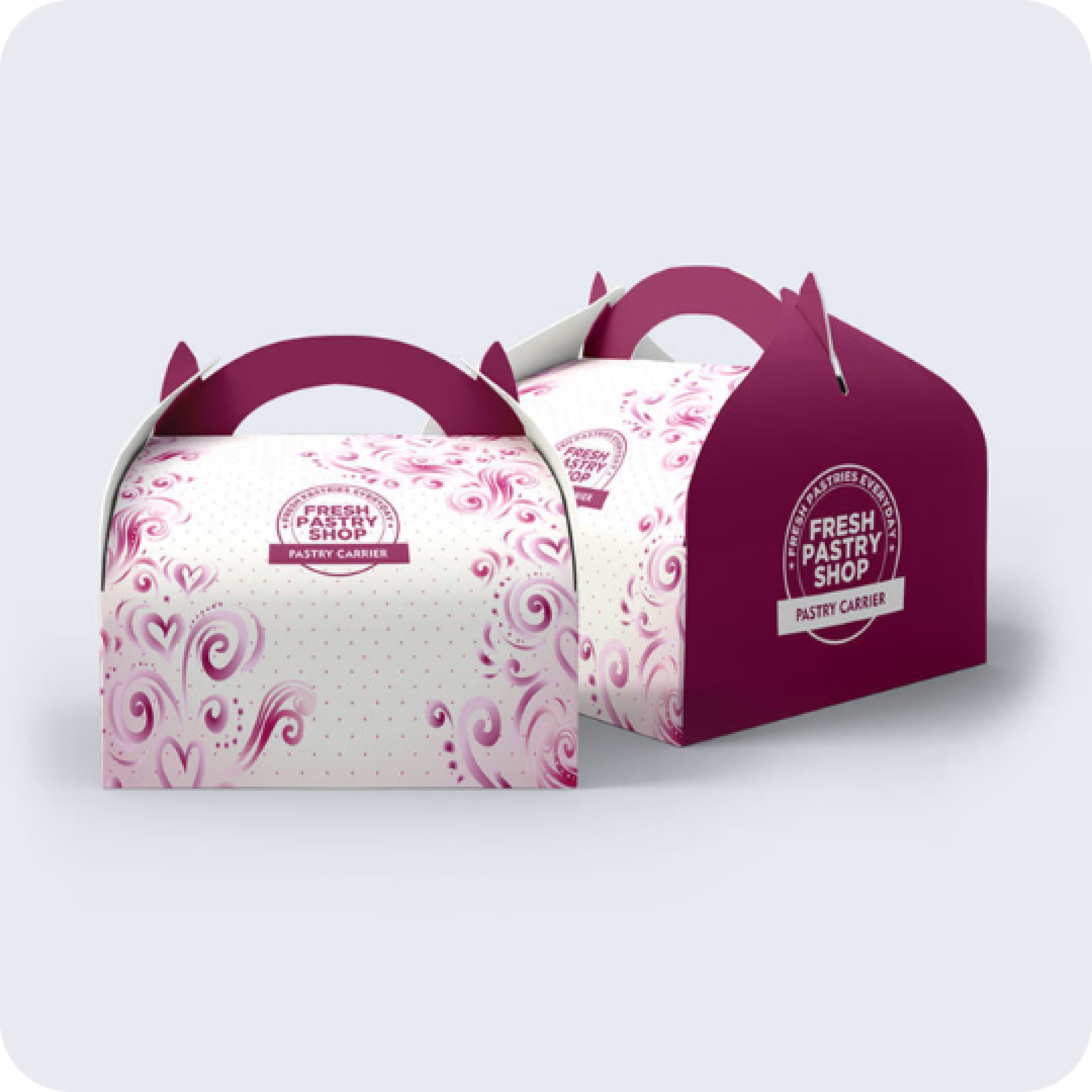 Premium bakery packaging boxes for cakes, pastries, cookies, and brownies