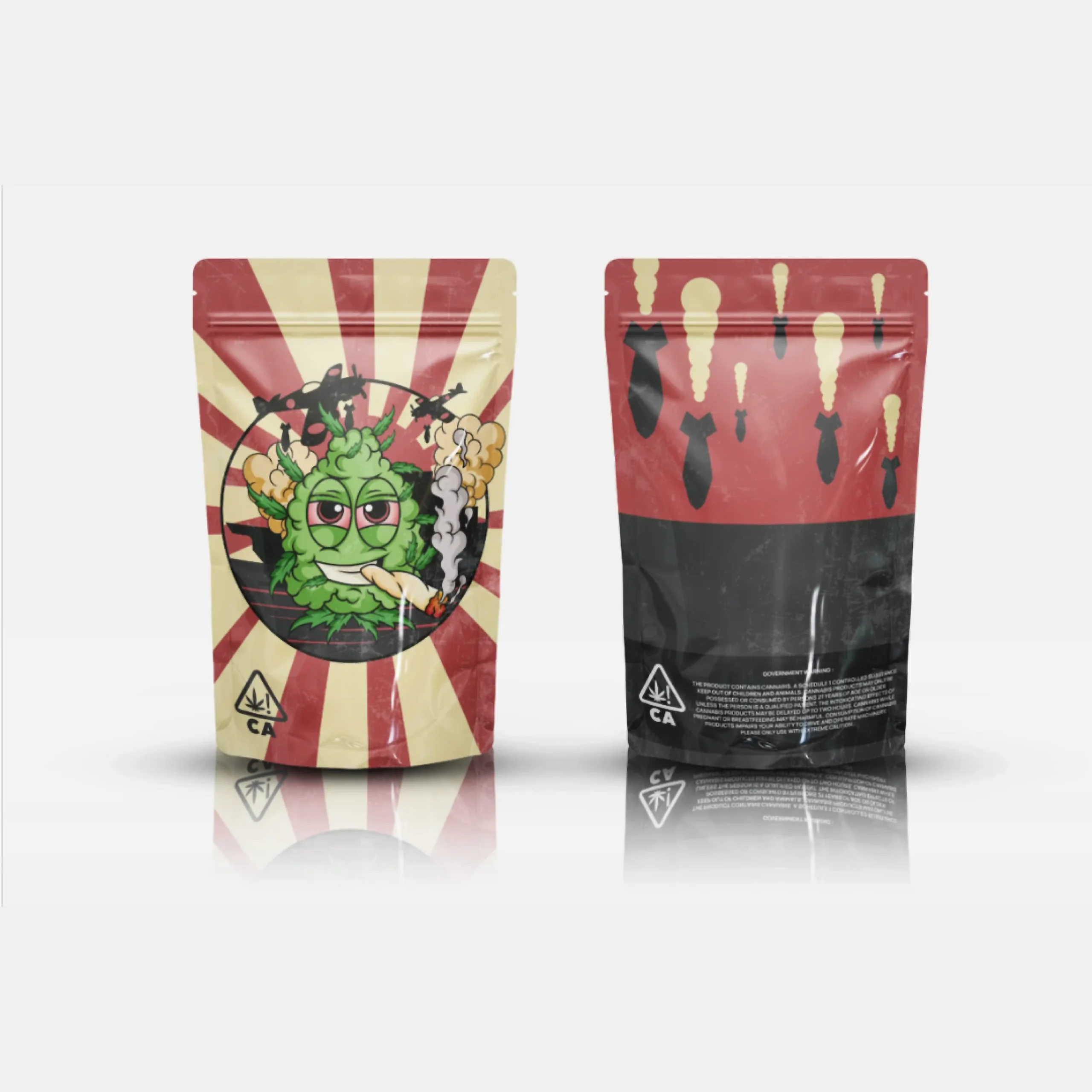 Custom mylar pouches with zipper