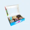 Donut packaging box with divider for 6 pieces