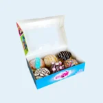 Donut packaging box with divider for 6 pieces