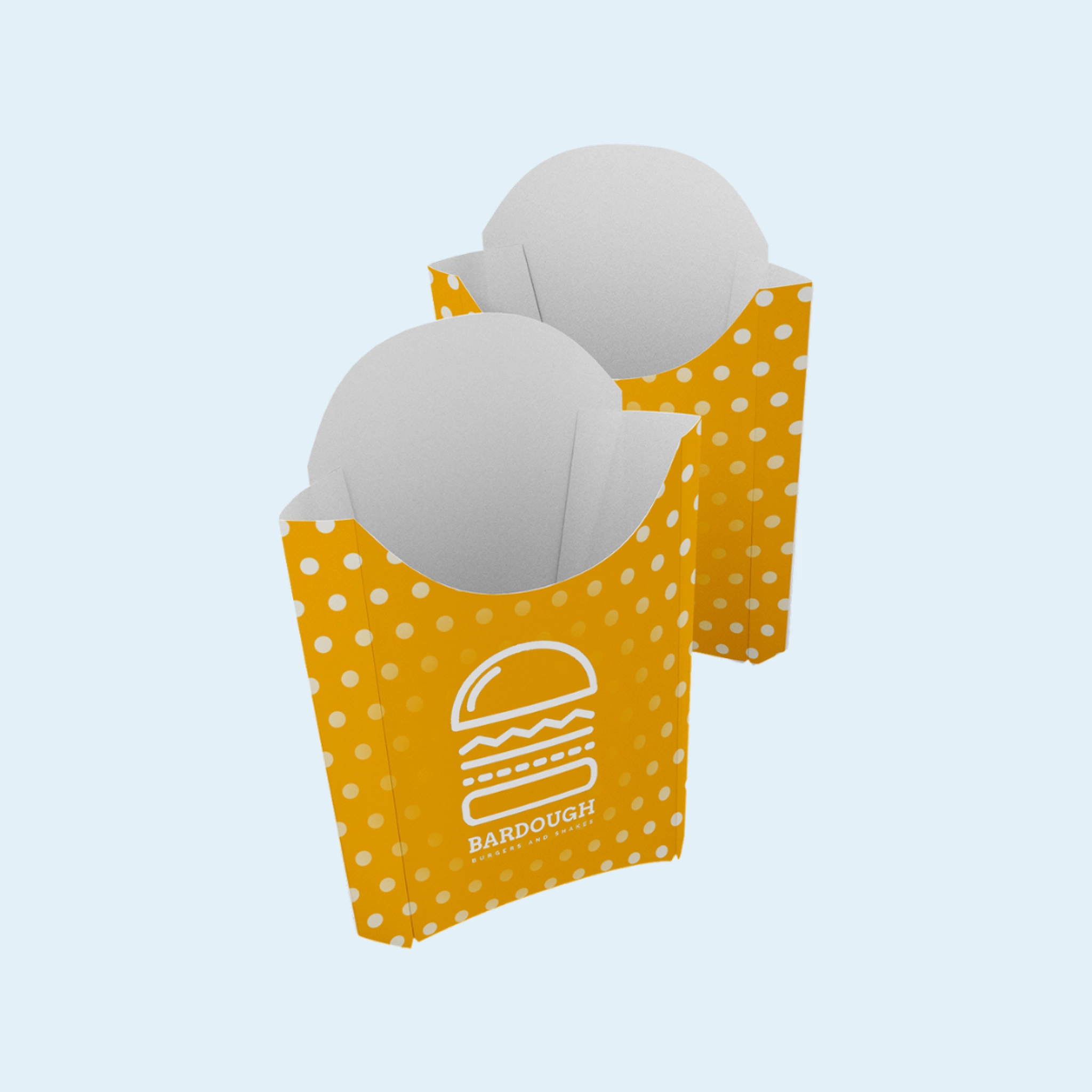 Vented fry boxes prevent sogginess with steam holes