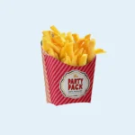 Full-color printed fry packaging with custom artwork