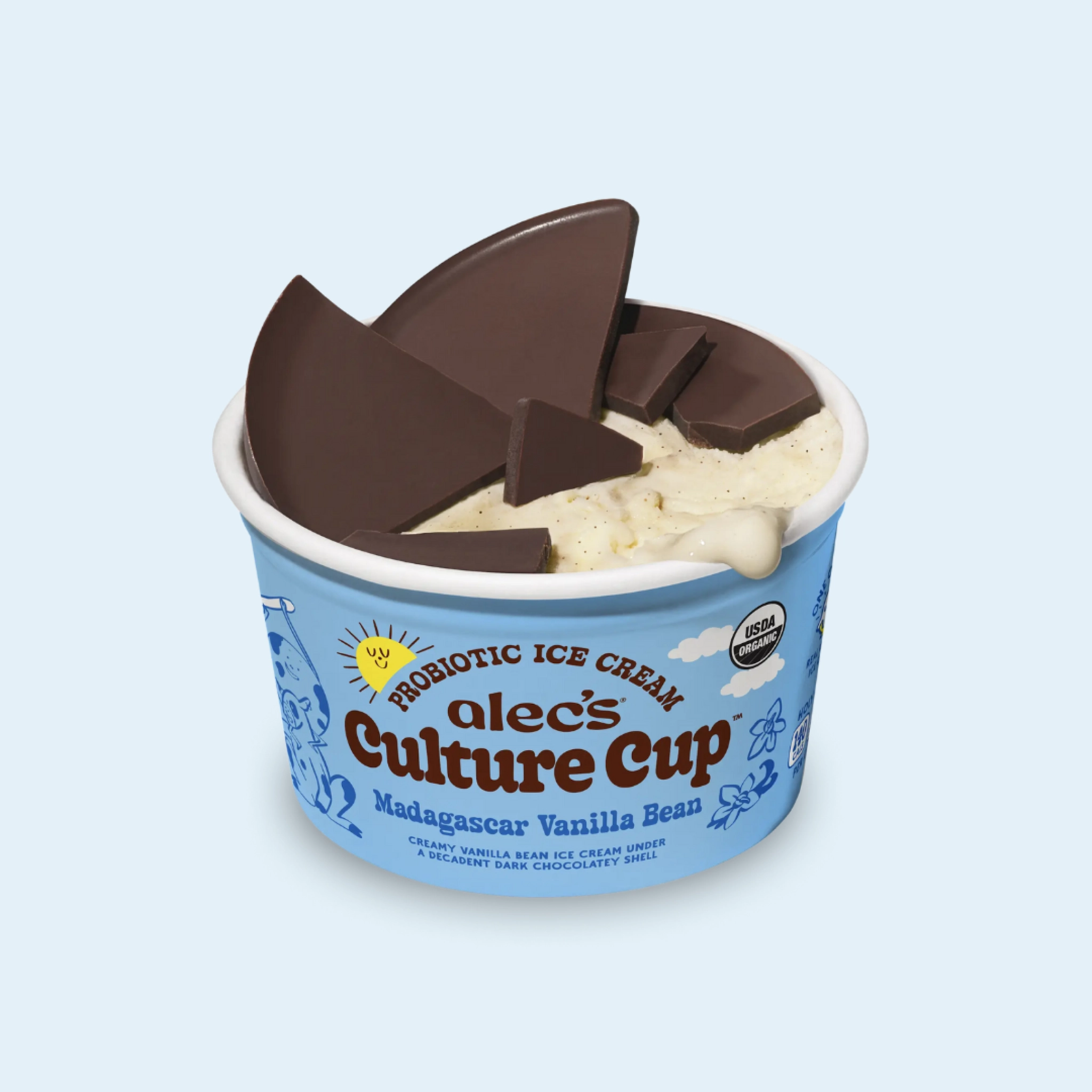 Stacked branded ice cream cups showcasing custom printing and quality