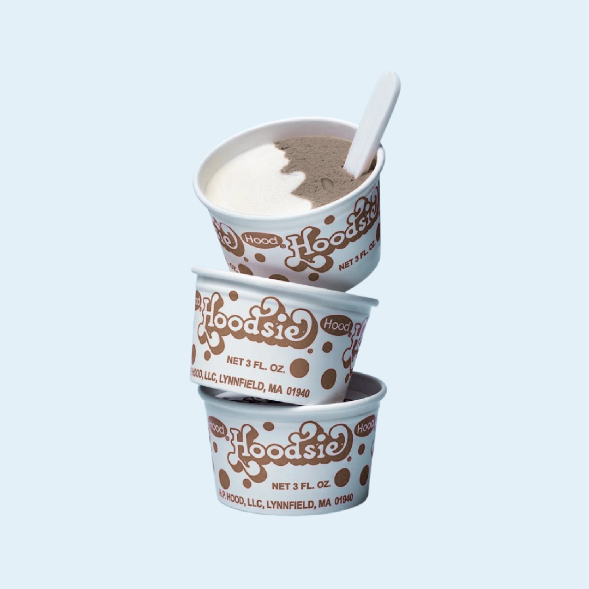 Custom printed ice cream cups with brand logo for gelato and desserts