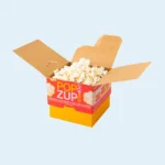 Branded popcorn containers for cinemas, carnivals, and snack shops