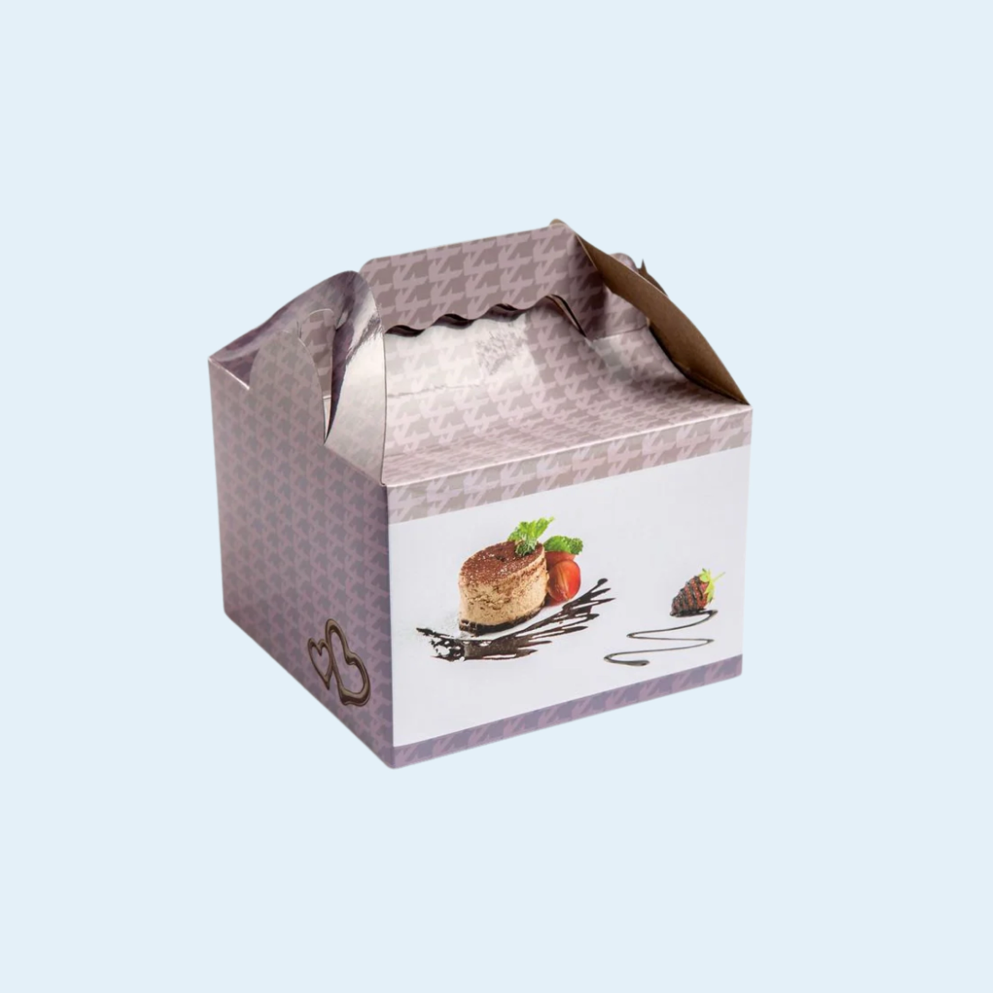 Elegant white square cake box for birthdays and celebrations