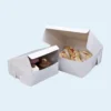 Sturdy cardboard cake box with insert for safe transport