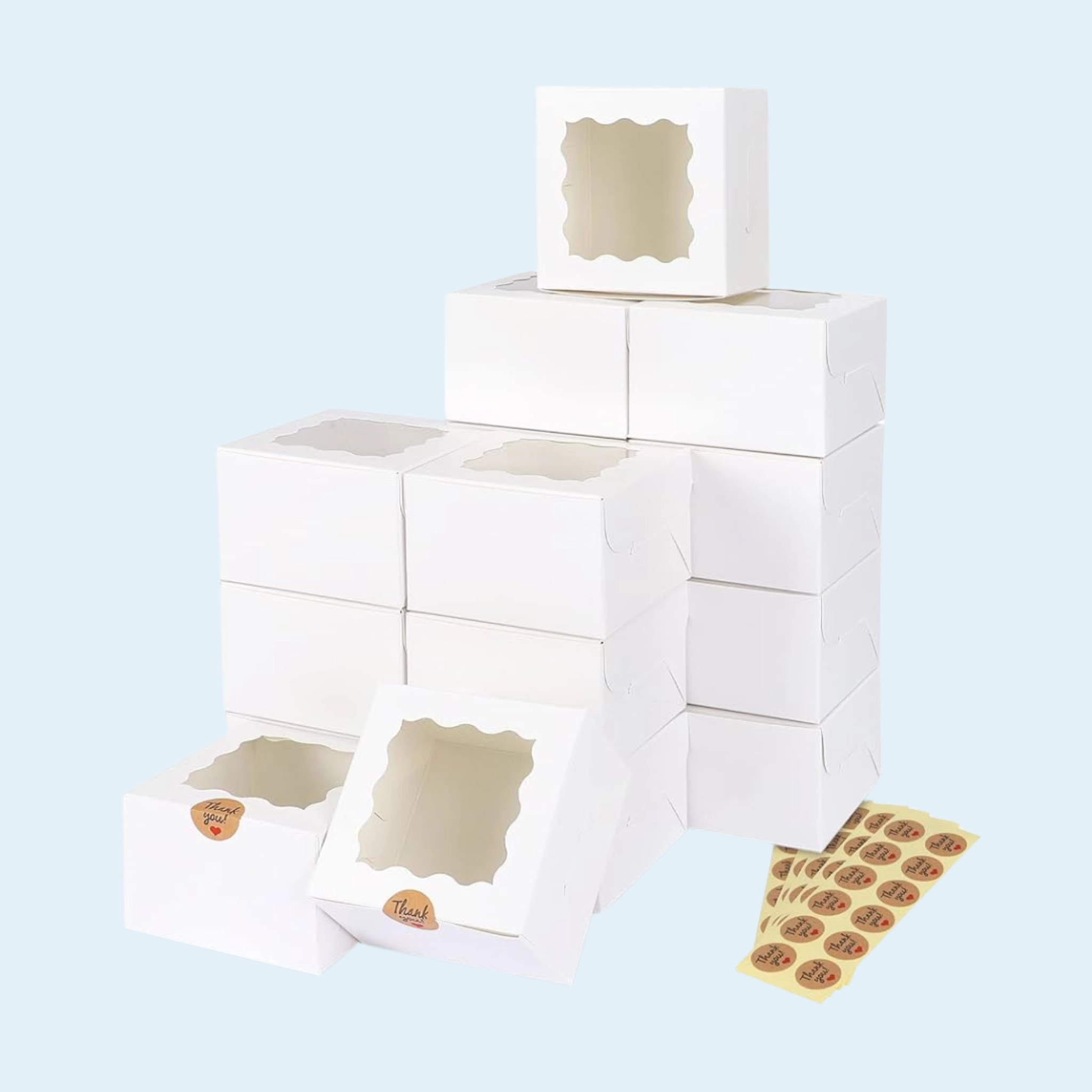Custom white cookie box with logo printing for bakery packaging