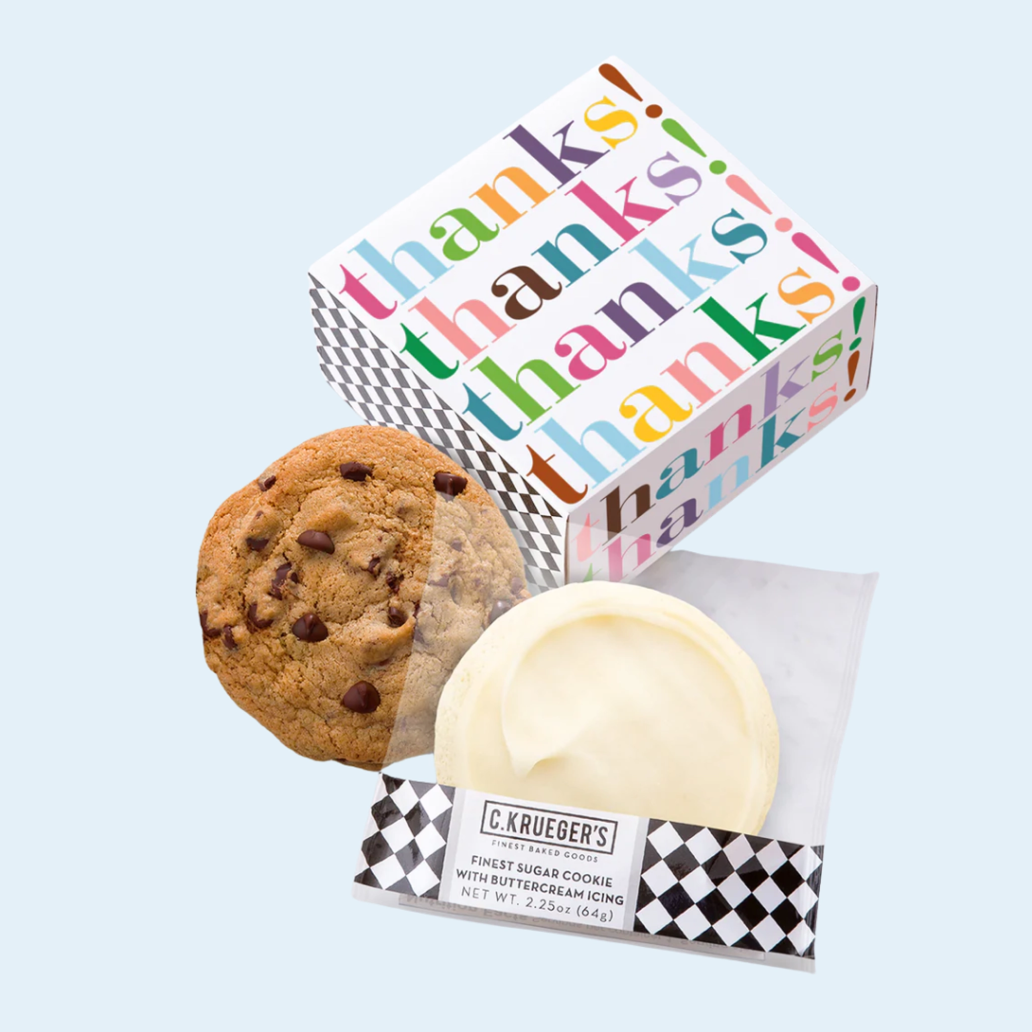 Stacked white cookie boxes with custom branding for retail shelves