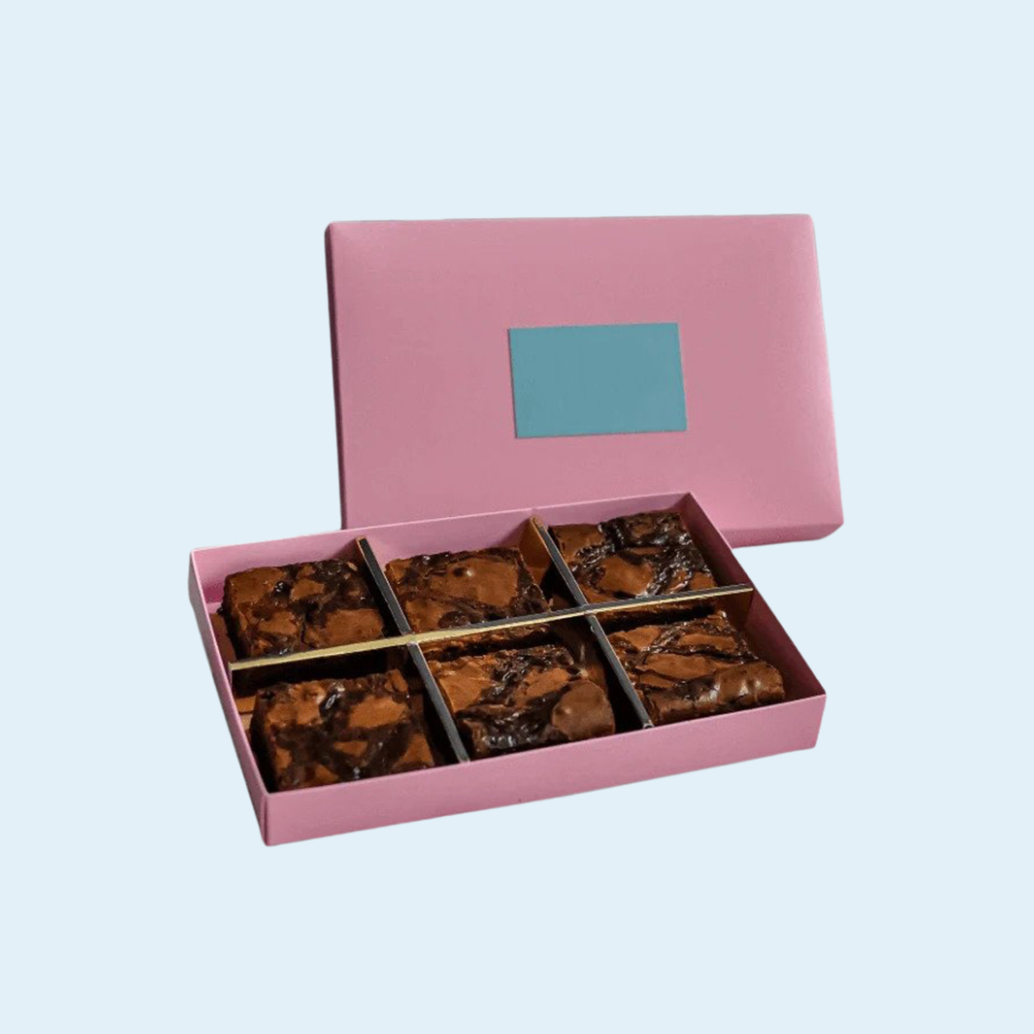 Eco-friendly kraft brownie packaging with rustic twine closure