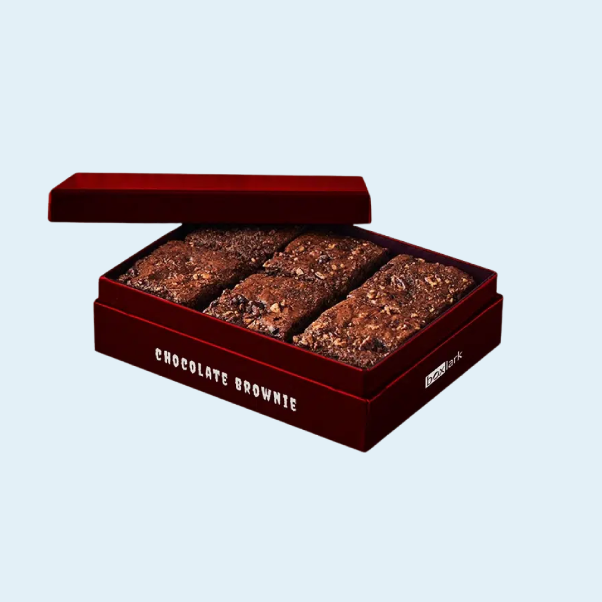 Stackable corrugated brownie boxes for shipping and delivery