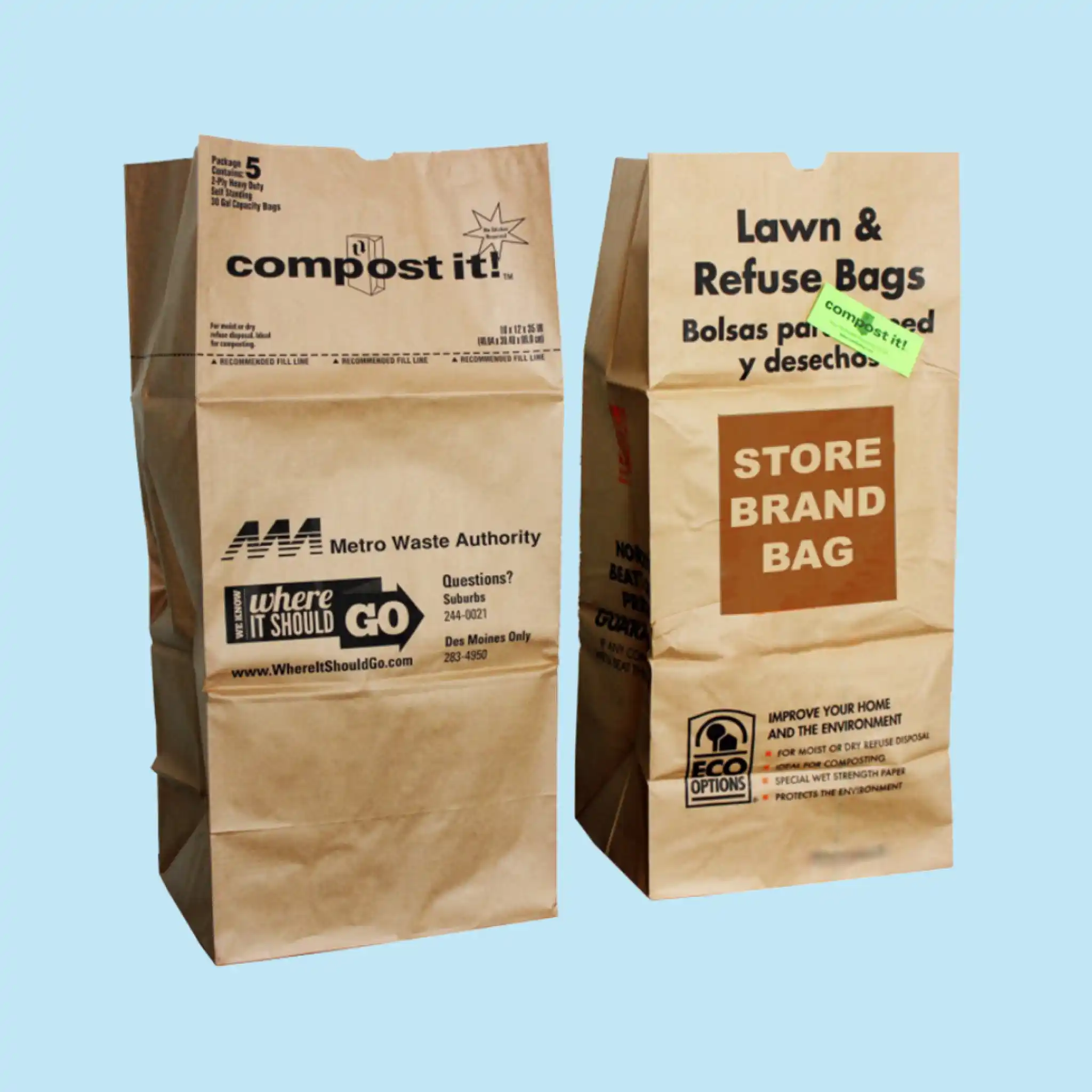Custom Paper Yard Waste Bags