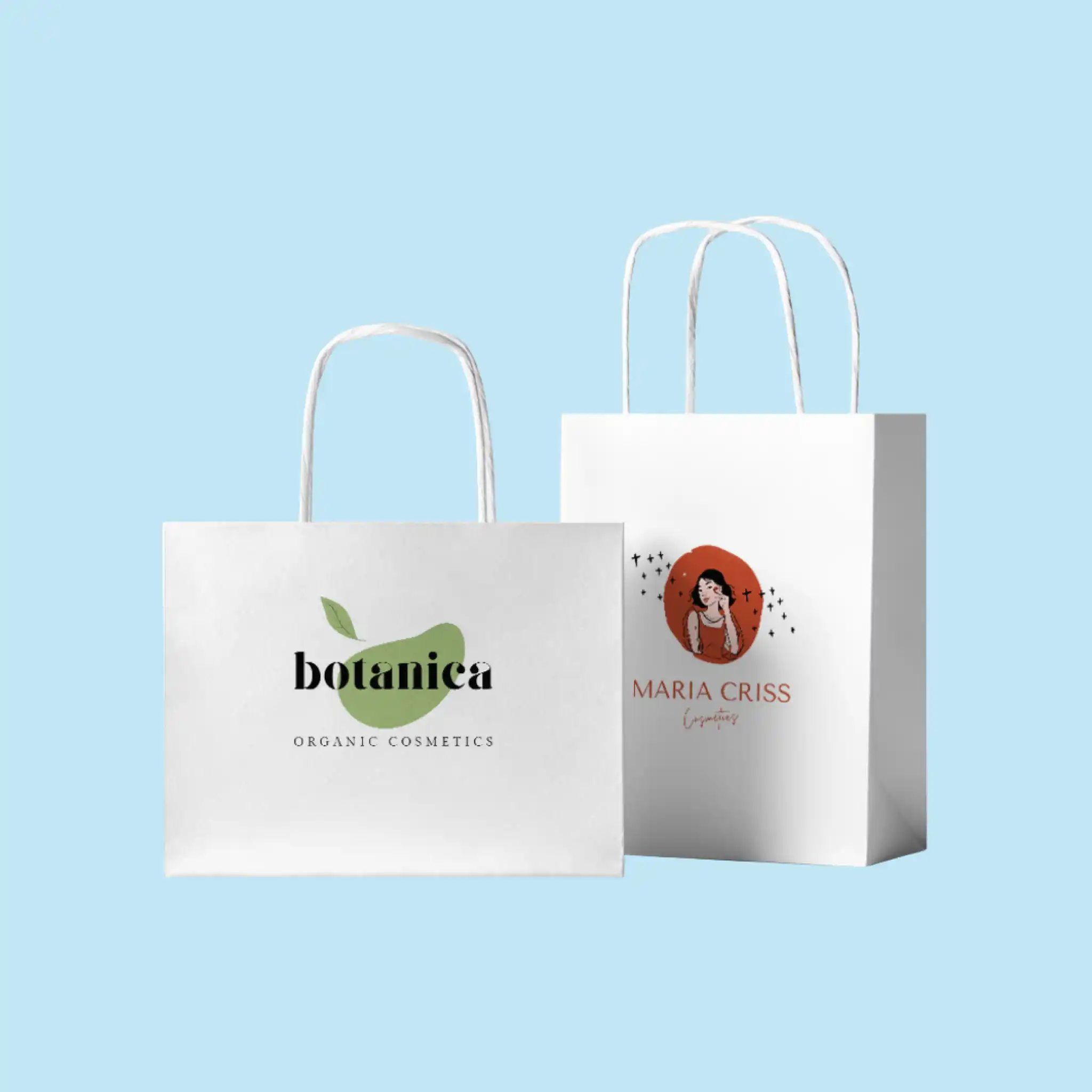 Custom White Paper Bags